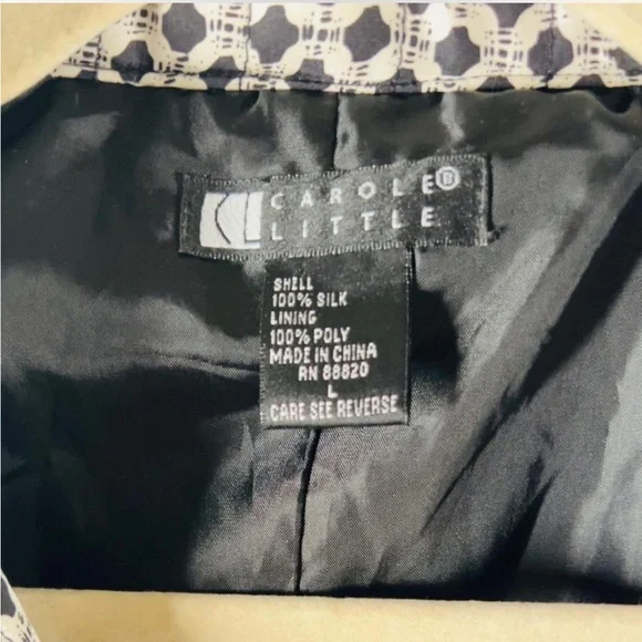 Carole Little Black and White Patterned Jacket - Picture 3 of 8